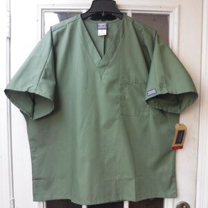 Cherokee Sage Green Short Sleeve V-Neck Scrub Shirt